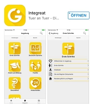 Die App Integreat kann im App Store oder im Google Play Store heruntergeladen werden. © Landkreis Rotenburg (Wümme)