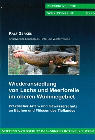 Cover des Buchs Wiederansiedlung von Lachs und Meerforelle im oberen Wümmegebiet © Stiftung Naturschutz im Landkreis Rotenburg (Wümme)