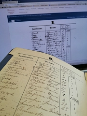 Original und online verfügbares Digitalisat eines Namensverzeichnisses des Standesamts Sittensen aus den 1890er Jahren.