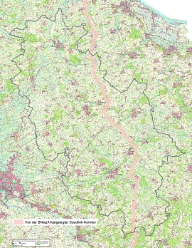 Karte Suedlink-Trasse © Landkreis Rotenburg (Wümme)