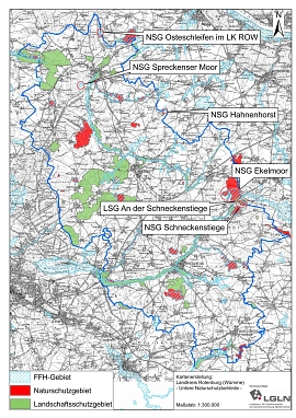 Lage der Schutzgebiete im Landkreis © Landkreis Rotenburg (Wümme)