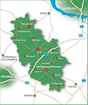 Karte vom Landkreis Rotenburg (Wümme)