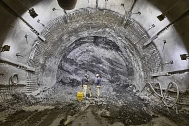 Schachtausbau in einem zweistufigen Tunnelbauverfahren. © BGE - Bundesgesellschaft für Endlagerung