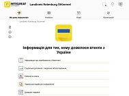 Startseite der APP Integreat auf Ukrainisch © Landkreis Rotenburg (Wümme)