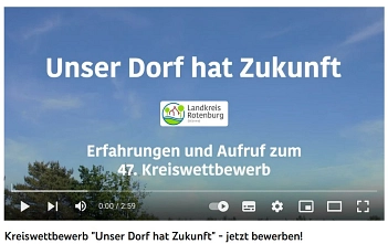 Blauer Himmel mit Schrift Unser Dorf hat Zukunft © Landkreis Rotenburg (Wümme)