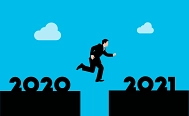 Ein Mann springt vom Jahr 2020 ins Jahr 2021. © pixabay
